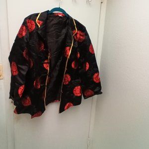 Laogudai Kimono-Robe Size M-Black & Red